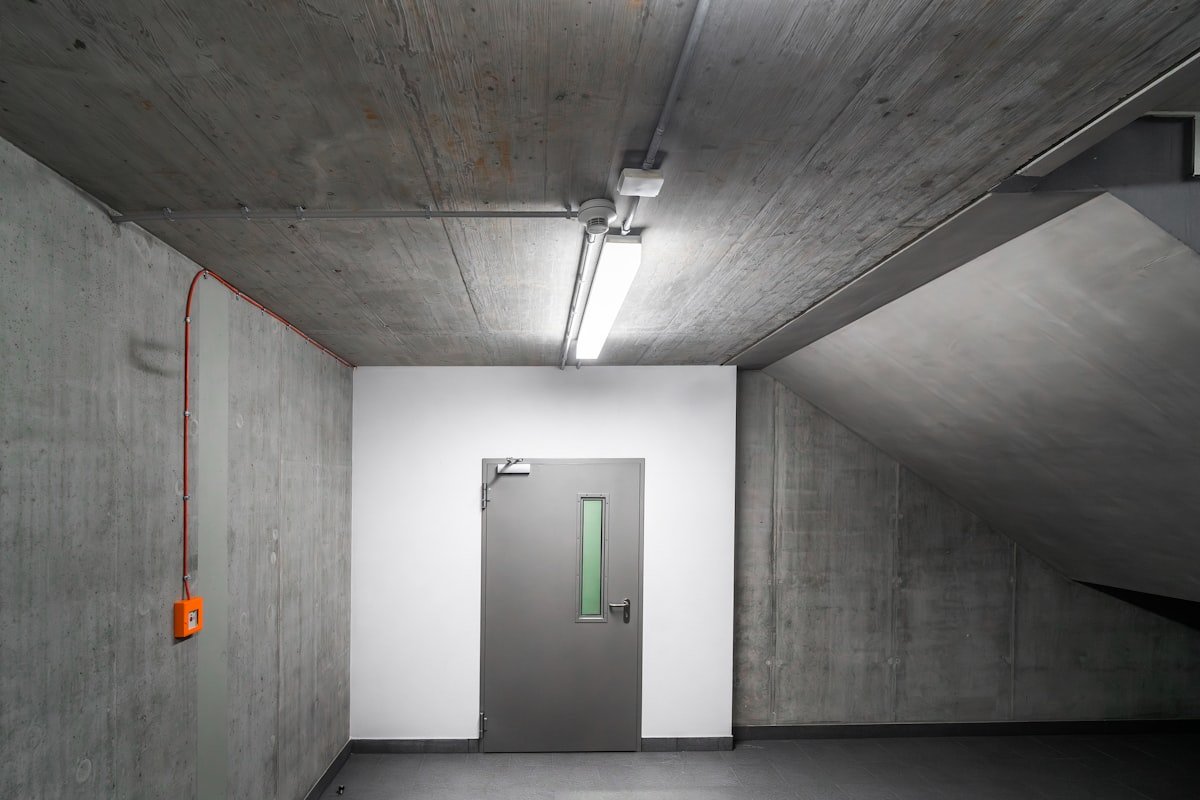 Fire door close-up