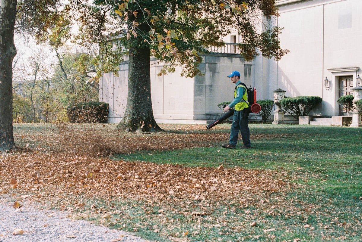 Property maintenance technician at work